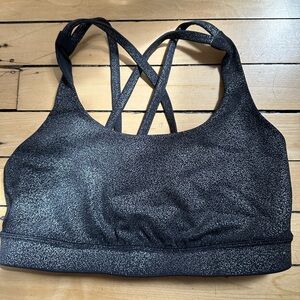lululemon Energy Bra - black and silver